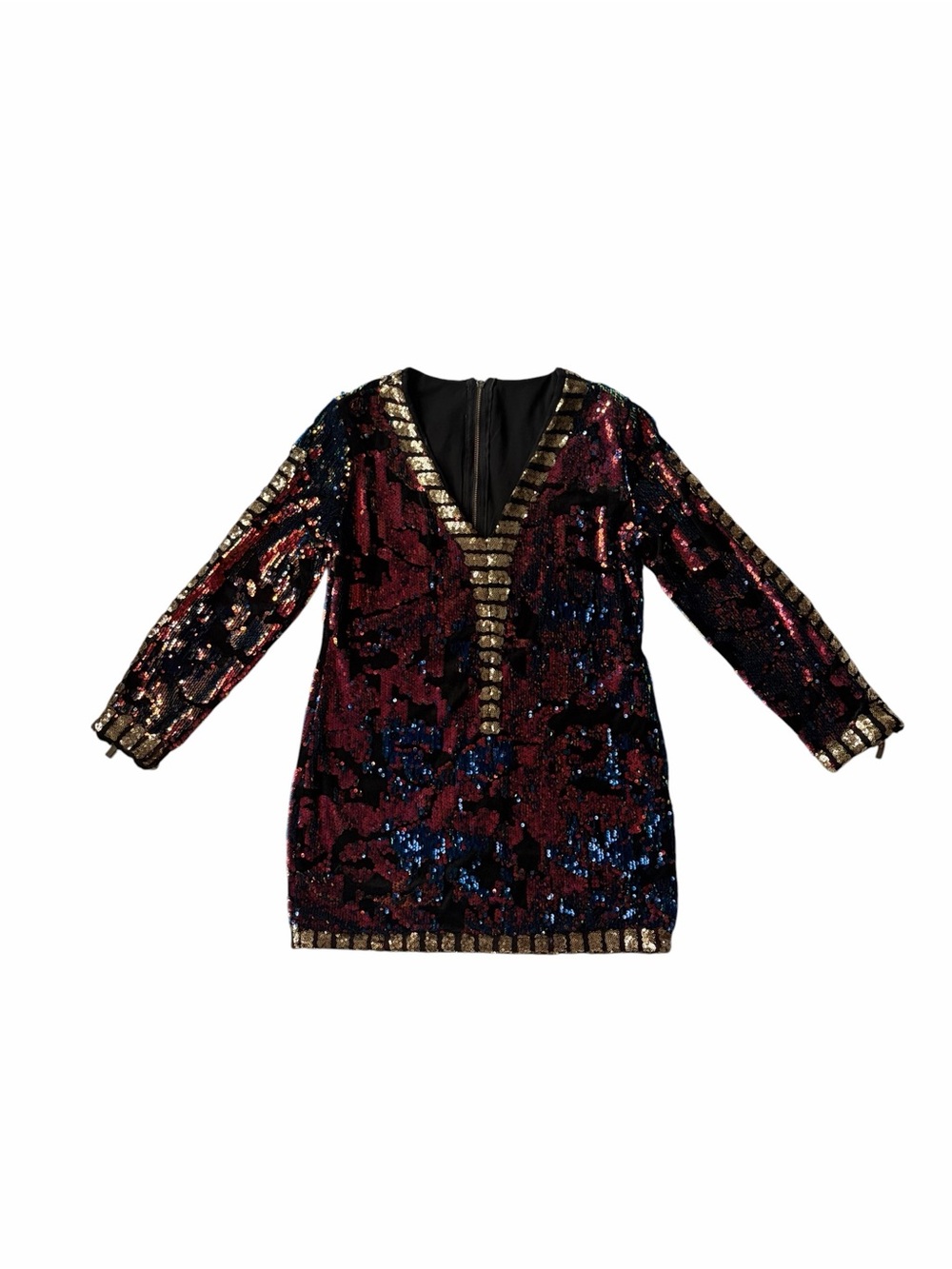 Angel Brinks Boutique Iridescent Sequin Mini Dress Size-XL Runs Small